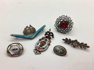 Lot 130 - A Decorative Antique Enamel Ear Pendant, (odd)...