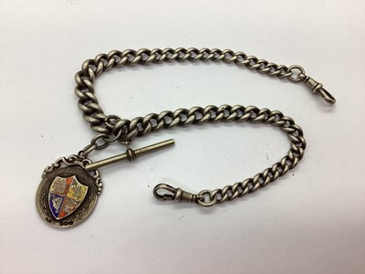 Lot 315 - A Hallmarked Silver Graduated Curb Link Chain,...