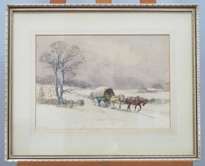 Lot 1204 - JOHN ATKINSON (1863-1924) 
Two Horses Pulling...