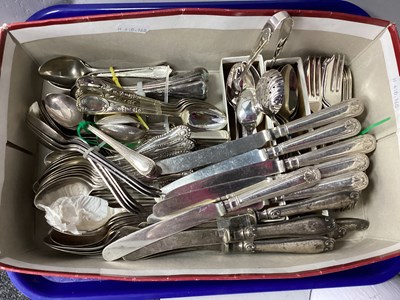 Lot 196 - Hallmarked Silver Handled Tea Knives, together...