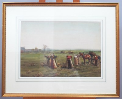Lot 1211 - JOHN ATKINSON (1863-1924) 
The Gleaners,...