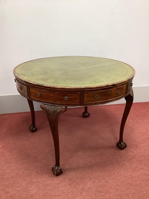 Lot 1570 - A XIX Century and Later Mahogany Drum/Rent...