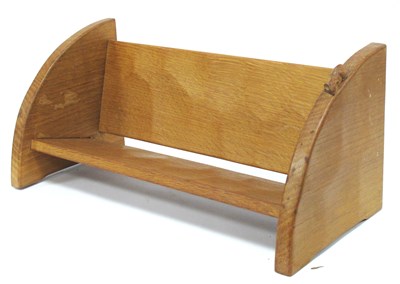 Lot 1275 - A Robert Thompson 'Mouseman' Oak Book Trough,...
