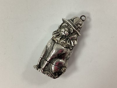 Lot 51 - A Novelty Hallmarked Silver Vesta Case in The...