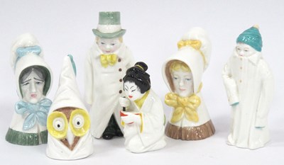 Lot 1101 - Six Modern Royal Worcester Porcelain Candle...