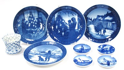 Lot 1053 - Four Royal Copenhagen Pottery Christmas Plates,...