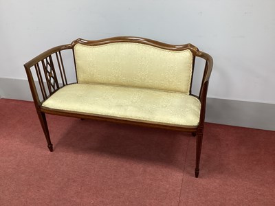 Lot 1558 - An Edwardian Mahogany Inlaid Two Seater Salon...