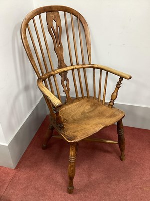 Lot 1581 - A XIX Century Ash and Elm Windsor Chair, the...