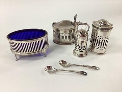 Lot 2 - A Hallmarked Silver Salt, Birmingham 1912, of...