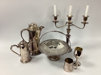 Lot 259 - An Ecclesiastical Plated Flagon, with leaf...