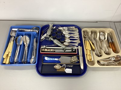 Lot 217 - Assorted Plated Cutlery, including ivorine...
