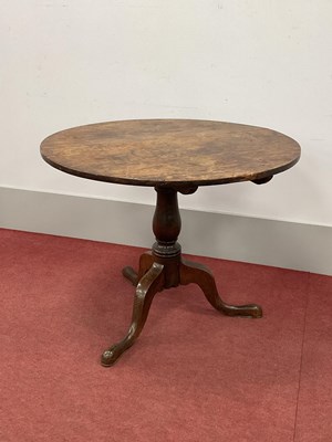 Lot 1579 - An XVIII Century Oak Snap Top Pedestal Table,...