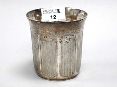 Lot 12 - A Large Russian Beaker, of tapering panelled...