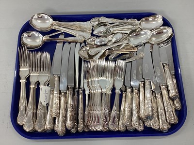 Lot 219 - A Part Canteen of Assorted Kings Pattern...