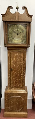 Lot 1536 - An XVIII Century Oak Eight Day Longcase Clock,...