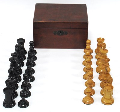 Lot 1278 - A Late XIX/Early XX Century Turned Wood Chess...