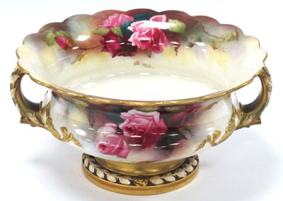 Lot 1062 - A Royal Worcester Porcelain Two-Handled Bowl,...