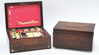 Lot 1270 - An Early XIX Century Mahogany Tea Caddy, the...