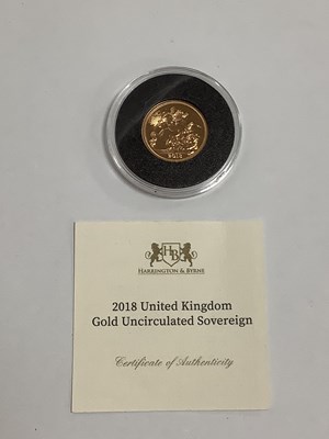 Lot 225 - 2018 QEII Gold Uncirculated Sovereign,...