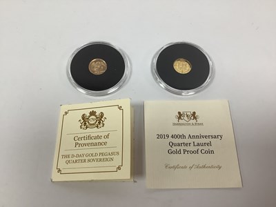 Lot 209 - 2019 400th Anniversary Quarter Laurel Gold...