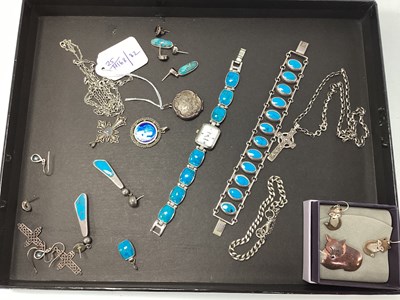 Lot 140 - 925 and Other Jewellery, including turquoise...