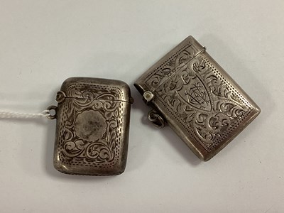 Lot 294 - A Hallmarked Silver Vesta Case, of rectangular...
