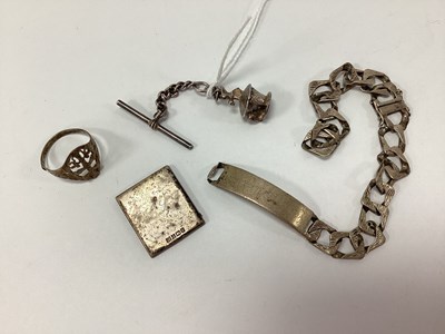 Lot 141 - A Hallmarked Silver Flat Curb Link Identity...