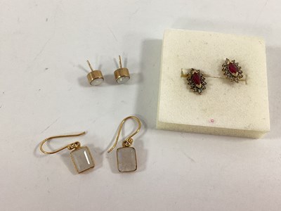 Lot 87 - Marquise Shape Cluster Earstuds, a pair of...