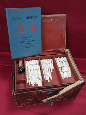 Lot 1170 - An Early XX Century Mah Jong Set, the leather...