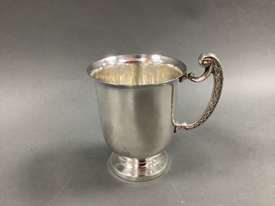 Lot 82 - A Hallmarked Silver Footed Mug, Mappin & Webb,...