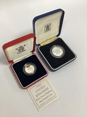 Lot 115 - Two Royal Mint Silver Proof Coins, includes a...