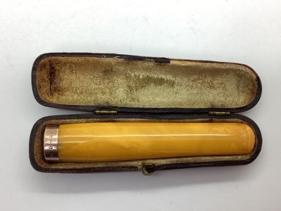 Lot 236 - A Victorian 9ct Gold Mounted Amber Colour...