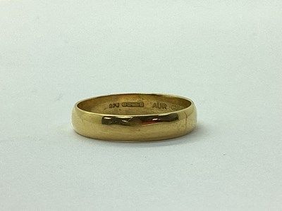 Lot 180 - An 18ct Gold Plain Wedding Band, (finger size Q).