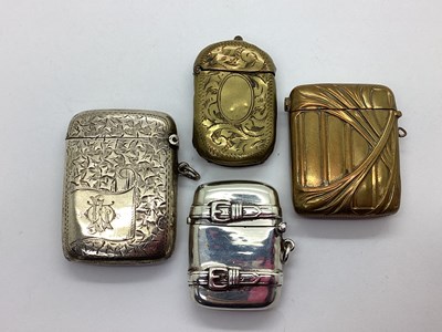 Lot 16 - A Novelty Vesta Case, as a suitcase, stamped...