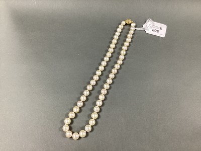 Lot 202 - A Modern Fresh Water Pearl Bead Necklace, the...