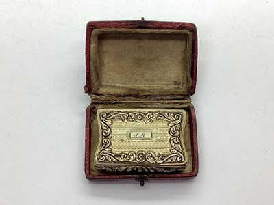 Lot 27 - A Hallmarked Silver Gilt Vinaigrette, IT,...