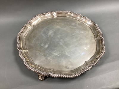 Lot 92 - A Victorian Hallmarked Silver Salver,...