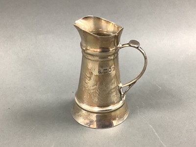 Lot 80 - A Hallmarked Silver Jug, London 1905 (rubbed),...
