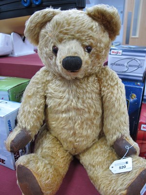 Lot 520 - A Mid XX Century Plush Teddy Bear, probably...