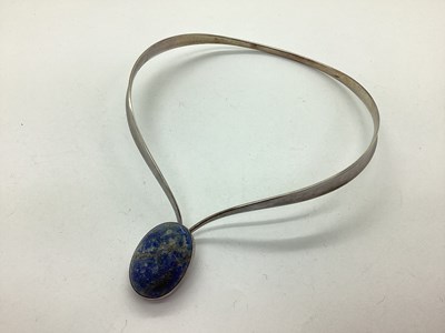 Lot 217 - A Modern Danish Choker Style Necklace, oval...