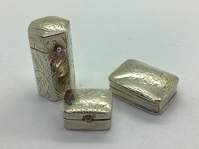 Lot 20 - Three Modern Miniature Pill Boxes, (two...