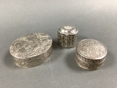 Lot 17 - Decorative Continental Oval Box, allover...