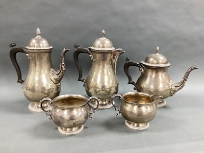 Lot 95 - A Matched Hallmarked Silver Five Piece Teaset,...
