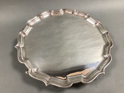 Lot 89 - A Hallmarked Silver Salver, Mappin & Webb,...
