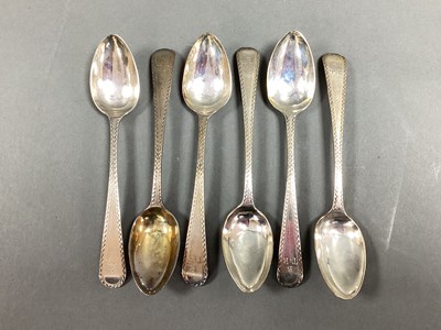 Lot 104 - A Set of Six Part Hallmarked Silver Old...