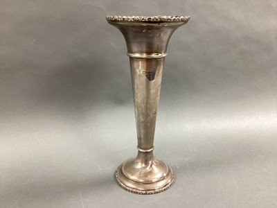 Lot 86 - An Edwardian Hallmarked Silver Trumpet Form...