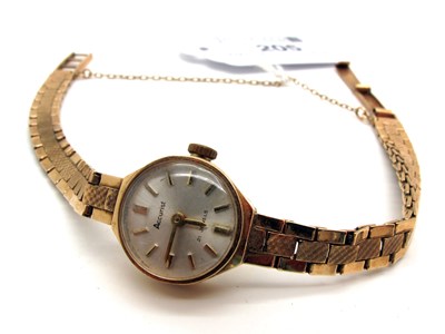 Lot 205 - Accurist; A 9ct Gold Cased Ladies Wristwatch,...