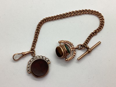 Lot 240 - A 9ct Rose Gold Graduated Curb Link Bracelet,...