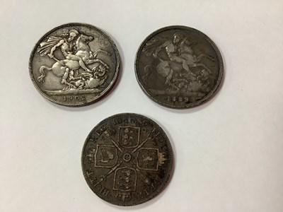 Lot 75 - 1902 Edward VII Silver Crown, together with a...