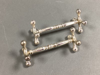 Lot 40 - A Pair of Hallmarked Silver Knife Rests, EV,...